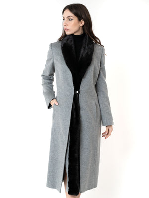 Cassandra - Cappotto in Cashmere Loro Piana con vera Pelliccia Visone - a partire da